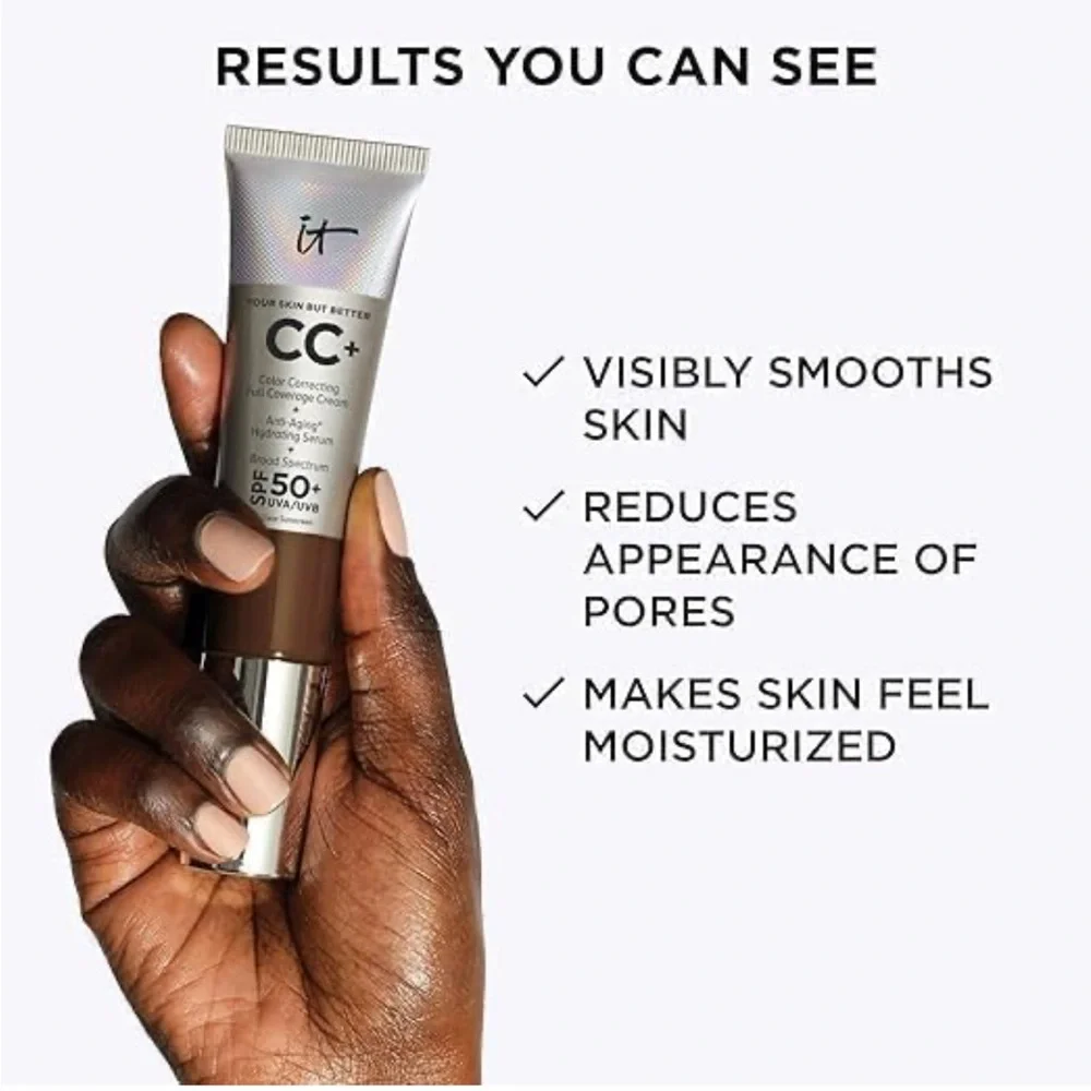 IT Cosmetics Your Skin But Better CC+ Cream Travel Size, Deep Honey - 0.4 fl oz
